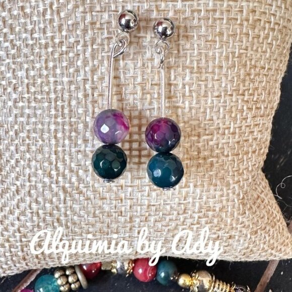 Tourmaline dangle earrings - Picture 1 of 1